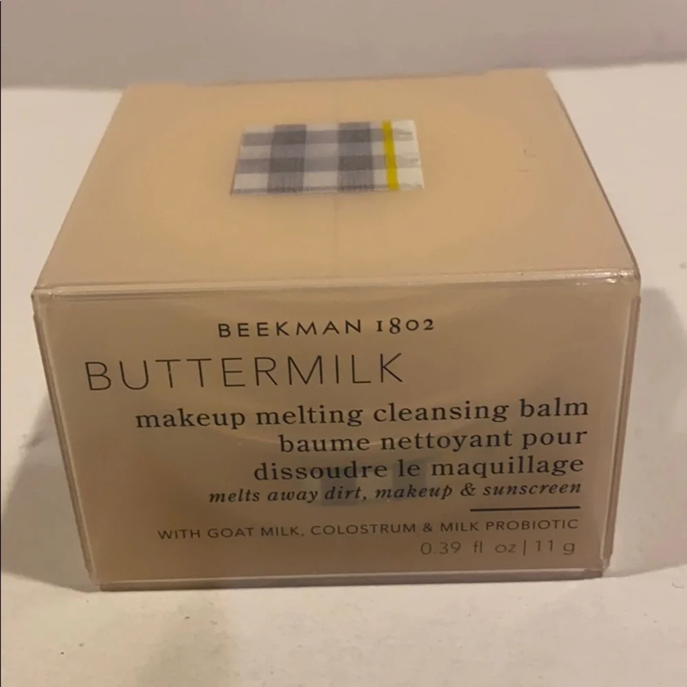 BEEKMAN 1802 Buttermilk Melting Cleansing Balm Travel Sz 0.38oz CLEAN BEAUTY NIB
